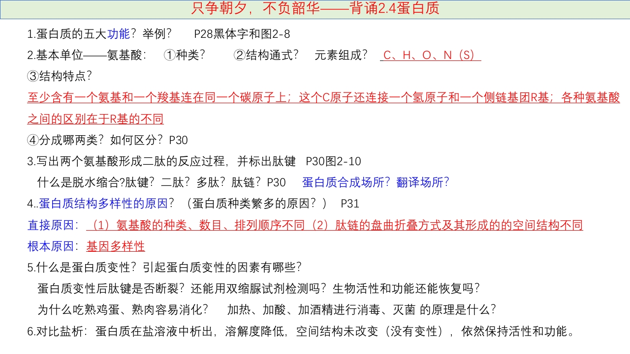 精讲04蛋白质和核酸-一轮通关备战2024年高考生物一轮复习全方位精讲课件（新教材新高考）