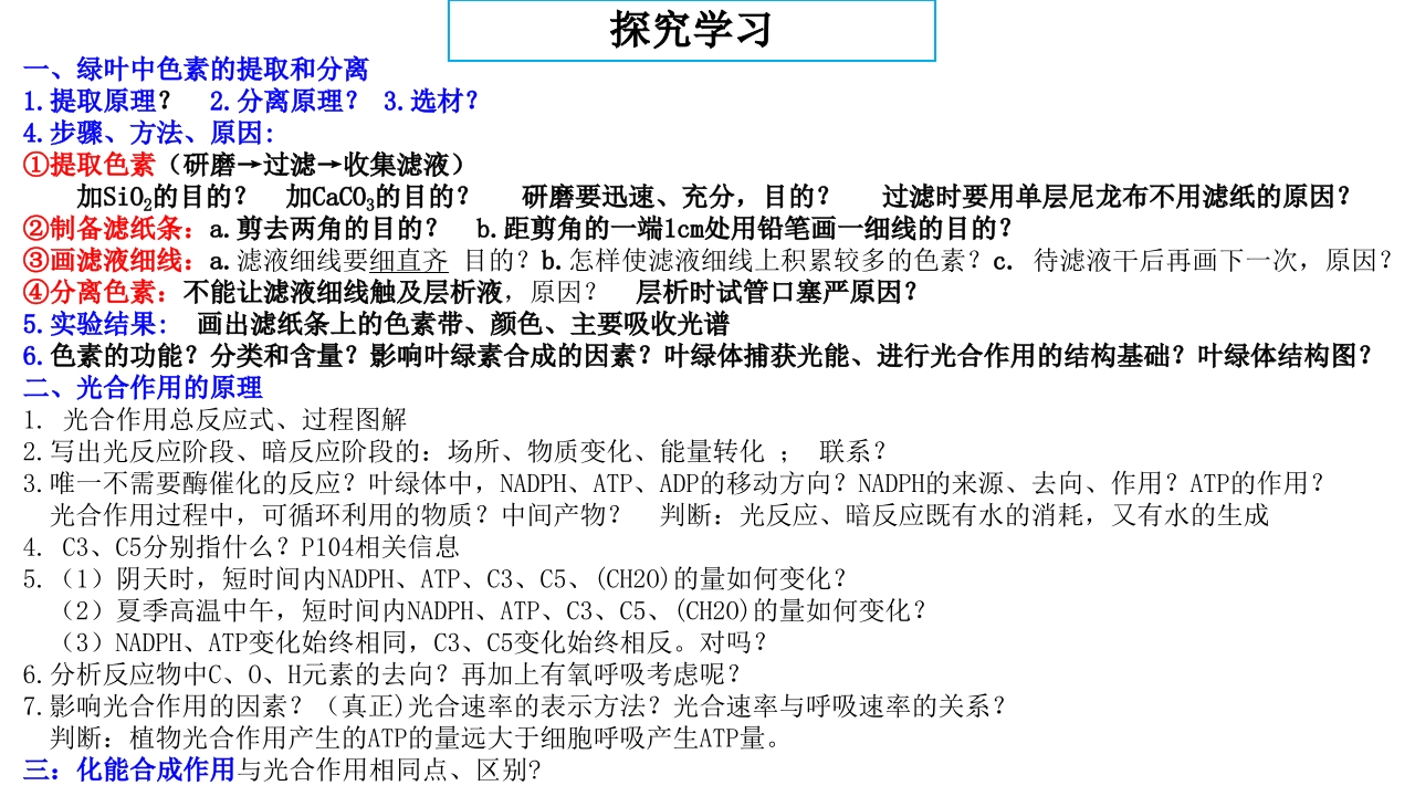精讲10光合作用-一轮通关备战2024年高考生物一轮复习全方位精讲课件（新教材新高考）