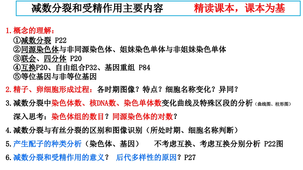 精讲12减数分裂和受精作用-一轮通关备战2024年高考生物一轮复习全方位精讲课件（新教材新高考）