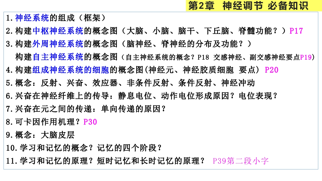 精讲23神经调节-一轮通关备战2024年高考生物一轮复习全方位精讲课件（新教材新高考）